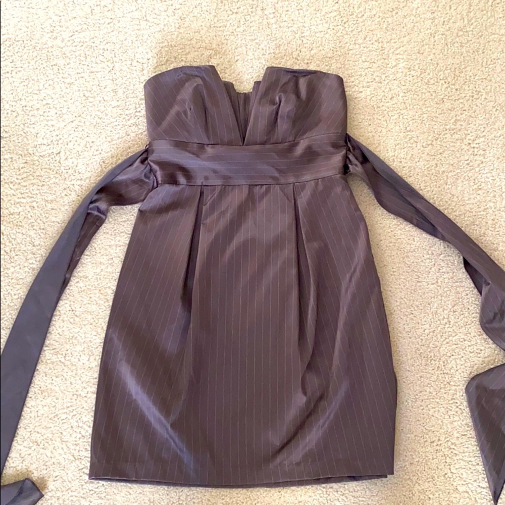 Gray satine cocktail dress